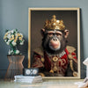 Regal Chimpanzee Animal Portrait Print Poster A3