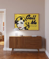 'Call Me' Blondie Yellow & Black Pop Art Print A4