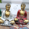 Set of 6 Mini Buddha - Assorted Colours in Gold or Silver