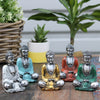 Set of 6 Mini Buddha - Assorted Colours in Gold or Silver