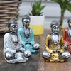 Set of 6 Mini Buddha - Assorted Colours in Gold or Silver