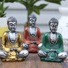 Set of 6 Mini Buddha - Assorted Colours in Gold or Silver