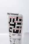 Retro Newspaper Print Tall Ceramic Vase