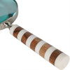 Stripe White & Brass Magnifying Glass