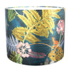 Teal & Green Floral Lampshade with Gold Lining