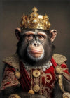 Regal Chimpanzee Animal Portrait Print Poster A3