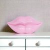 Pink Moulded Pout Lips Home Decor Sculpture 11"