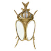 Gold Rhino Beetle Ornament with Mirrored Glass Shell