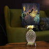 Glass & Gold Pineapple Shape Table Lamp