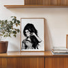 Amy Winehouse Black & White Portrait Art Print A3 Poster