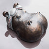 Ornamental Sunken Hippo Head Sculptures
