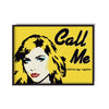 'Call Me' Blondie Yellow & Black Pop Art Print A4