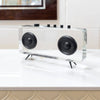 Clear Glass Retro Radio Sculpture Abstract Home Decor