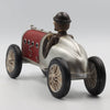 Dog Driving A Vintage Racing Car Sculpture 29cm
