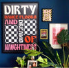 Retro 'Dirty Dance Floors & Dreams of Naughtiness' Art Print A4