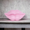 Pink Moulded Pout Lips Home Decor Sculpture 11"