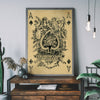 Ace of Spades Vintage Playing Card Art Print Poster