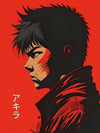 Akira Manga Red & Black Portrait Art Print A3