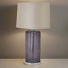 Alberta Metallic Glass Lamp With Velvet Shade