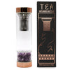 Crystal Glass Tea Infuser Bottles with Copper Gold Lid
