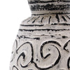 Greek Style Lombok Cream & Black Swirls Terracotta Urn Vase