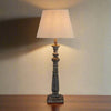 Antique Style Grey Washed Wood Incia Table Lamps in 4 Styles