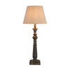 Antique Style Grey Washed Wood Incia Table Lamps in 4 Styles