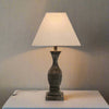 Antique Style Grey Washed Wood Incia Table Lamps in 4 Styles