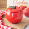 Red Apple Shaped Scented Candle Jar with Lid