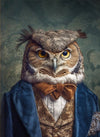 Noble Owl Animal Portrait Art Print