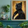 Noble Black Panther Portrait Art Poster A4