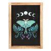 Luna Moth & Moon Phases Wooden Framed Wall Art