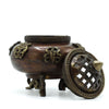 Brass Tibetan Six Symbols Standing Pot Incense Burner