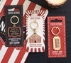 Circus Themed Keyrings in 3 Styles