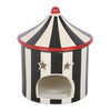 Carnival Black Striped Circus Tent Oil Burner