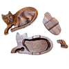 Resting Cat Bali Wooden Magic Trinket Box