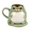 Cute Frog Shaped Mug on Lily Pad Coaster