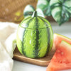 Watermelon Shaped Ceramic Lidded Candle Jar