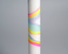 White Rainbow Unicorn Marble Swirl Taper Candles