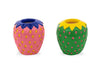 Strawberry Shape Ceramic Candle Holders Set of 2