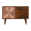 Copper Ray of Light Mango Wood Sideboard