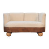 Cream Boucle & Mango Wood Buffalo Small Sofa Seat