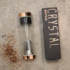 Crystal Glass Tea Infuser Bottles with Copper Gold Lid