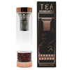 Crystal Glass Tea Infuser Bottles with Copper Gold Lid