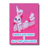 Happy Birthday All That Bollox Funny Bunny Greetings Card