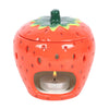 Strawberry Shape Ceramic Oil Burner with Lid