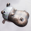 Ornamental Sunken Hippo Head Sculptures