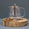 Large Glass Infuser Teapots with Stainless Steel - Round or Tower
