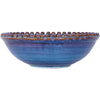 Large Blue Mediterranean Reactive Glaze Ceramic Bowl