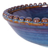 Large Blue Mediterranean Reactive Glaze Ceramic Bowl